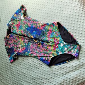 Blackmilk Floral Bodysuit Swimsuit XS